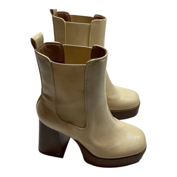 Circus by Sam Edelman stace womens patent block hee ankle boots - Picture 1 of 11